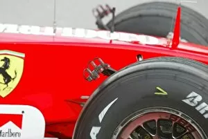 Images Dated 28th November 2002: Formula One Testing: Ferrari conducted tyre testing for Bridgestone using special tyre temperature