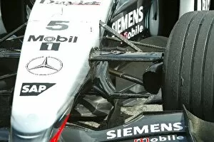 Images Dated 10th April 2003: Formula One Testing: The McLaren Mercedes MP4 / 17D front suspension