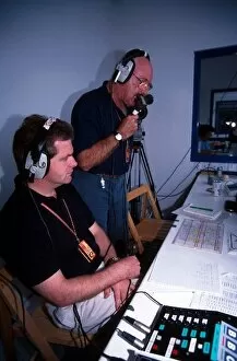 Images Dated 6th August 2001: Formula World Championshio: Jonathan Palmer and Murray Walker, standing
