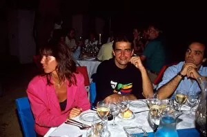 Images Dated 8th May 2001: Formula One World Championship: Alessandro Nannini enjoys Spanish hospitality