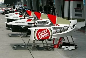 Images Dated 20th March 2003: Formula One World Championship: BAR bodywork in the pitlane