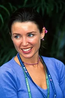 Images Dated 14th August 2001: Formula One World Championship: Danni Minogue Girlfriend of Jacques Villeneuve