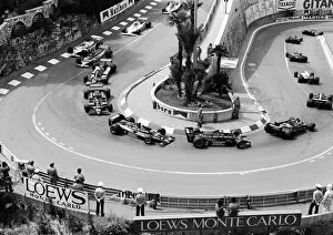 Monaco Collection: Formula One World Championship: The field head through Loews hairpin in the early laps of the race