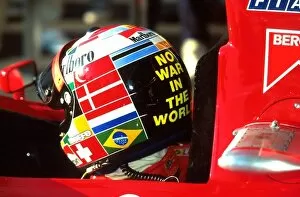 Images Dated 11th June 2001: Formula One World Championship: Fifth place finisher Gerhard Berger Ferrari 412 T2 sported a