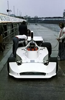 Images Dated 23rd April 2003: Formula One World Championship: The Hesketh 308C is tested by James Hunt at a wet Silverstone