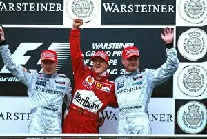 Images Dated 26th June 2001: Formula One World Championship: L to R Mika Hakkinen Mclaren MP4-15, 2nd place