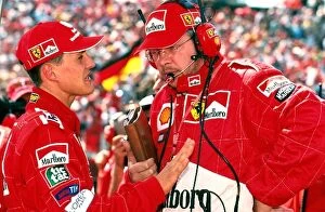 Images Dated 26th January 2001: Formula One World Championship: Michael Schumacher Ferrari F1 2000 with Ross Brawn