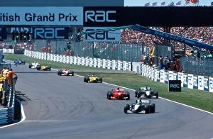 Images Dated 12th January 2001: Formula One World Championship: Mika Hakkinen leads on lap 2 after the re-start