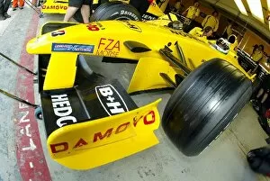 Images Dated 18th April 2003: Formula One World Championship: Two new sponsors on the nose of the Jordan