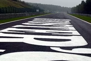 Fosters Gallery: Formula One World Championship: A potentially controversial Fosters sign painted on the straight from Eau Rouge to Kemmel