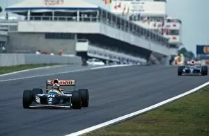 Images Dated 27th June 2001: Formula One World Championship: Race winner Alain Prost Williams FW15C leads team mate Damon Hill
