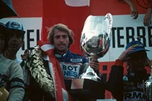Images Dated 31st January 2001: Formula One World Championship: Race winner Jacques Lafitte Ligier, celebrates on the podium