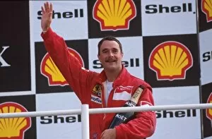 Images Dated 25th January 2001: Formula One World Championship: Second placed finisher Nigel Mansell Ferrari 640