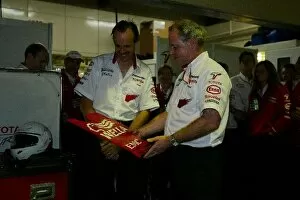 Images Dated 12th October 2003: Formula One World Championship: Toyota make a presentation to the engine department