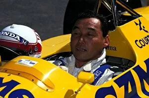 Images Dated 15th July 2002: Goodwood Festival of Speed: Satoru Nakajima prepares to drive a 1987 Lotus Honda 99T