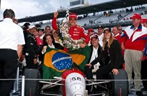 Images Dated 18th October 2001: Indianapolis 500: Helio Castroneves took victory for Penske in the 85th Indy 500