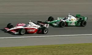 Images Dated 7th July 2003: Indy Racing League: Sixth placed Scott Dixon Team Ganassi G-Force Toyota leads Tony Kanaan