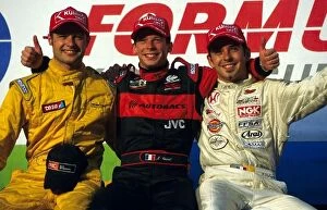 Images Dated 28th November 2001: International Formula Three: Race winner Jonathan Cochet, 2nd place Andy Priaulx