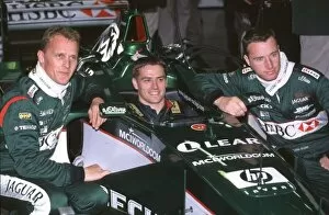 Images Dated 11th April 2000: Johnny Herbert, Michael Owen and Eddie Irvine