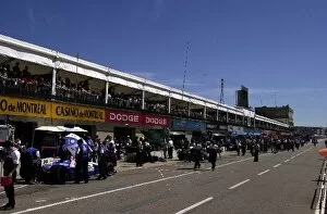 Images Dated 24th August 2002: The pit lane of the Circuit Gilles Villeneuve prior to practice for the Molson Indy Montreal