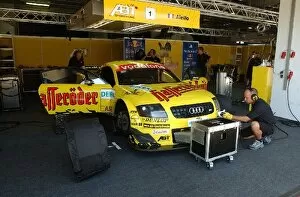 Images Dated 15th August 2003: The pitbox of Laurent Aiello, Hasser: The pitbox of Laurent Aiello, Hasser├Âder Abt-Audi