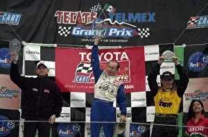 Images Dated 11th March 2002: The podium (L to R): Ryan Dalziel (GBR) Michael Shank Racing second; Jon Fogarty