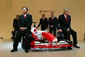 Images Dated 17th January 2004: Toyota Racing TF104 Launch: Keizo Takahashi Toyota Technical Co-Ordinator