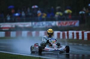 Images Dated 29th October 2001: World Karting Championship: Franck Perera 3rd In race 1, DNF in Race 2