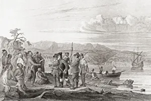 In 1609, Henry Hudson offers liquor to the Indians on the North River, now known as the Hudson River. Henry Hudson, c In 1609, Henry Hudson offers liquor to the Indians on the North River, now known as the Hudson River. Henry Hudson, c