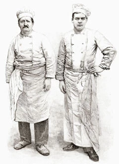 Images Dated 16th May 2012: Two 19Th Century Chefs. From L illustration Published 1897