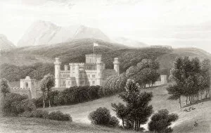 19th Century View Of Eastnor Castle, Near Ledbury, Herefordshire, England