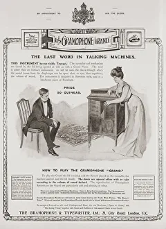 Advertisement for The Gramophone Comany in the March 1907 edition of The Graphic, a weekly illustrated newspaper Advertisement for The Gramophone Comany in the March 1907 edition of The Graphic, a weekly illustrated newspaper