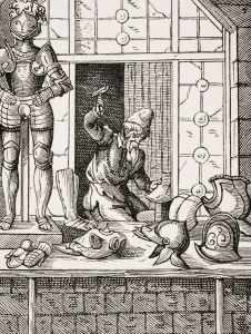 Armourer. 19Th Century Reproduction Of 16Th Century Woodcut By Jost Amman Armourer. 19Th Century Reproduction Of 16Th Century Woodcut By Jost Amman