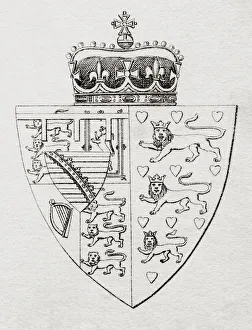 Arms of the Princess of Wales, Impaled by the Prince of Wales. Impalement or marshalling is a combination of two coats Arms of the Princess of Wales, Impaled by the Prince of Wales. Impalement or marshalling is a combination of two coats