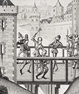 Assassination Of The Duke Of Burgundy John The Fearless 1371 To 1419 On The Bridge Of Montereau Assassination Of The Duke Of Burgundy John The Fearless 1371 To 1419 On The Bridge Of Montereau