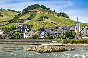 Assmannshausen along the Rhine between Rudesheim and Koblenz, Germany Assmannshausen along the Rhine between Rudesheim and Koblenz, Germany