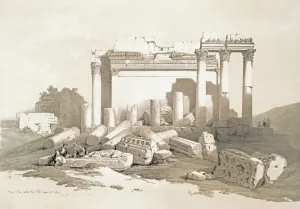 Baalbec, Lebanon. Portion of Eastern Portico. After a work by Scottish artist David Roberts Baalbec, Lebanon. Portion of Eastern Portico. After a work by Scottish artist David Roberts