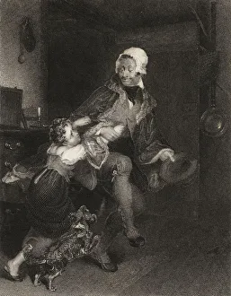 The Bachelor Uncle Engraved By E. Finden After Painting By D. Wilkie Ra The Bachelor Uncle Engraved By E. Finden After Painting By D. Wilkie Ra