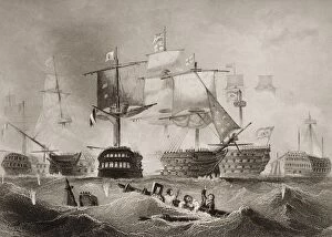 Images Dated 1st December 2005: The Battle Of Trafalgar. Engraved By A.H.Payne Painted By C.Graham