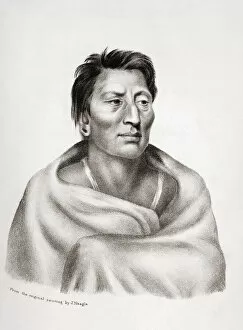 Big Elk, also known as Ontopanga, 1765/75-1846/1848. He was a chief of the Omaha tribe on the upper Missouri River