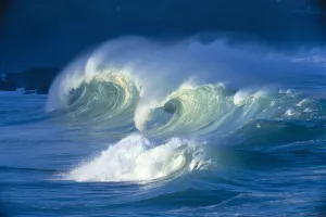 Big Stormy Waves With White Caps Curling, Waimea Shore Break C1690 Big Stormy Waves With White Caps Curling, Waimea Shore Break C1690