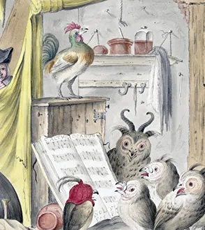 Bird Concert. After a work possibly by Cornelis Saftleven, 1607 - 1681, in the collection of the Rijksmuseum, Amsterdam Bird Concert. After a work possibly by Cornelis Saftleven, 1607 - 1681, in the collection of the Rijksmuseum, Amsterdam