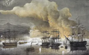 The Bombardment of Algiers, 27 August 1816, by Britain and the Netherlands with the object of ending the slaving The Bombardment of Algiers, 27 August 1816, by Britain and the Netherlands with the object of ending the slaving