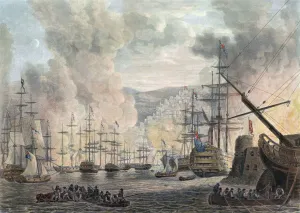 The Bombardment of Algiers, August 27, 1816. A combined fleet of English and Dutch ships bombarded Algiers in The Bombardment of Algiers, August 27, 1816. A combined fleet of English and Dutch ships bombarded Algiers in