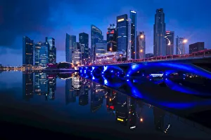 Bridge and Financial District, Central Region, Singapore Bridge and Financial District, Central Region, Singapore