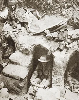British Army Border Regiment Soldiers Occupying Front Line Trenches In Thiepval Wood, The Somme British Army Border Regiment Soldiers Occupying Front Line Trenches In Thiepval Wood, The Somme