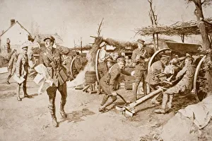 British Artillery Units Manning Guns At The Front British Artillery Units Manning Guns At The Front