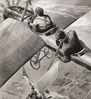 A British Monoplane Versus An Etrich-Rumpler Taube German Monoplane During Wwi A British Monoplane Versus An Etrich-Rumpler Taube German Monoplane During Wwi