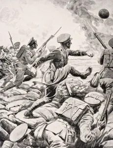 Platoon Gallery: British Officer Kicks Football Towards German Lines To Inspire His Platoon To Charge With Him From