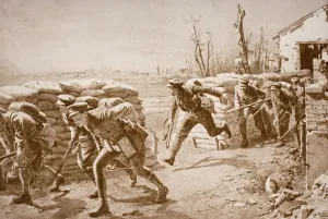 British Troops Taking A Chance And Making A Dash For It Crossing Space Controlled By Enemy Fire British Troops Taking A Chance And Making A Dash For It Crossing Space Controlled By Enemy Fire